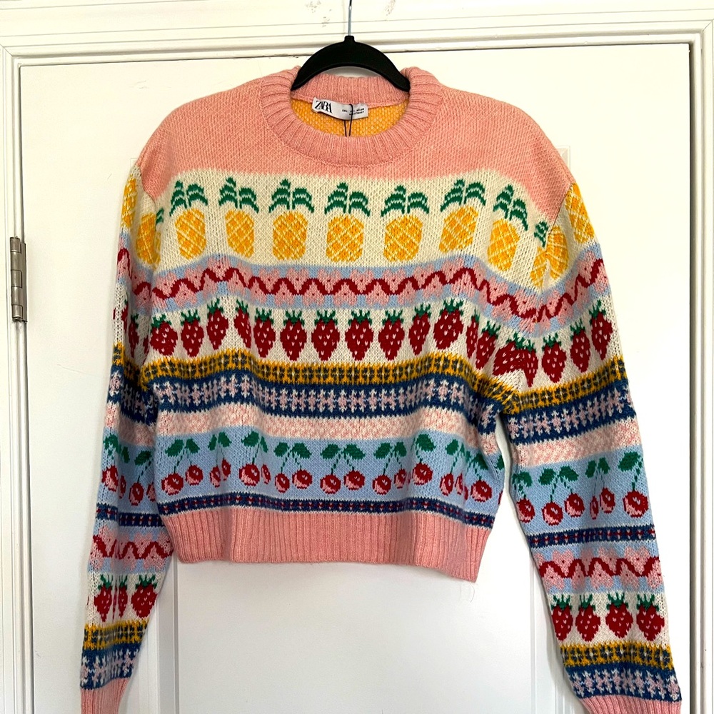 Fruit Jacquard Sweater